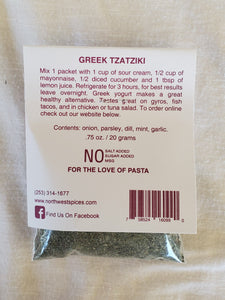 Greek Tzatziki Dip mix and recipe seasoning