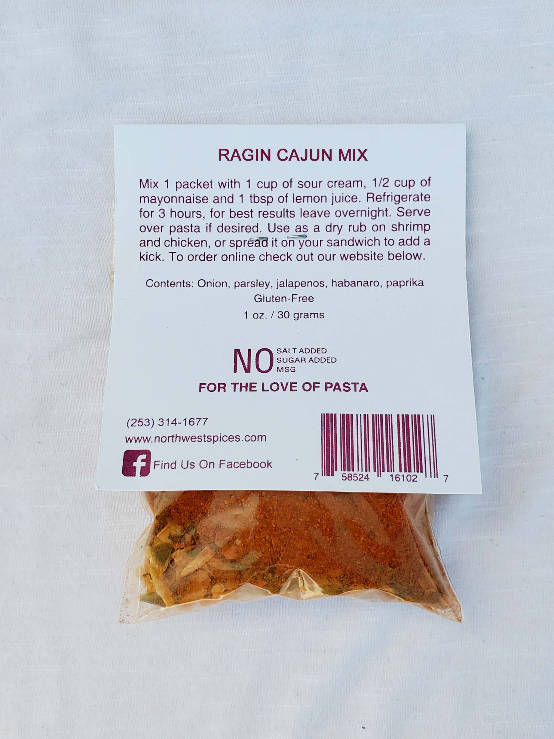 Ragin Cajun Mix for Dips and Recipes